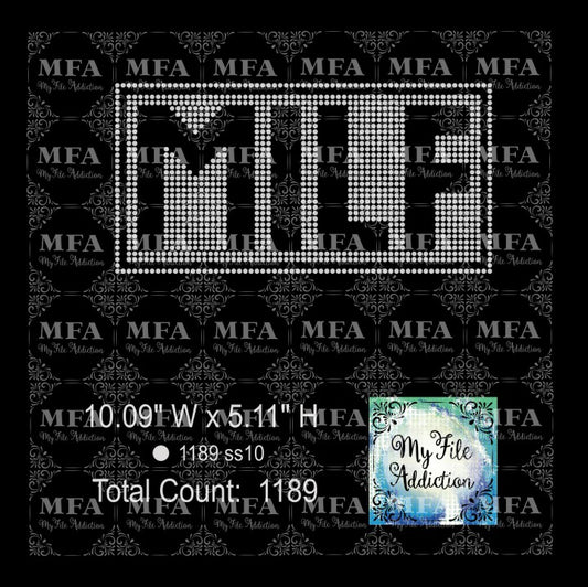 MILF Rhinestone Digital Download File