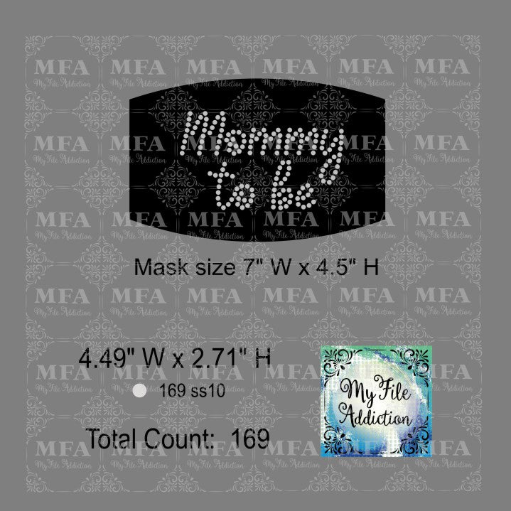 Mommy to be Small Rhinestone Digital Download File - My File Addiction