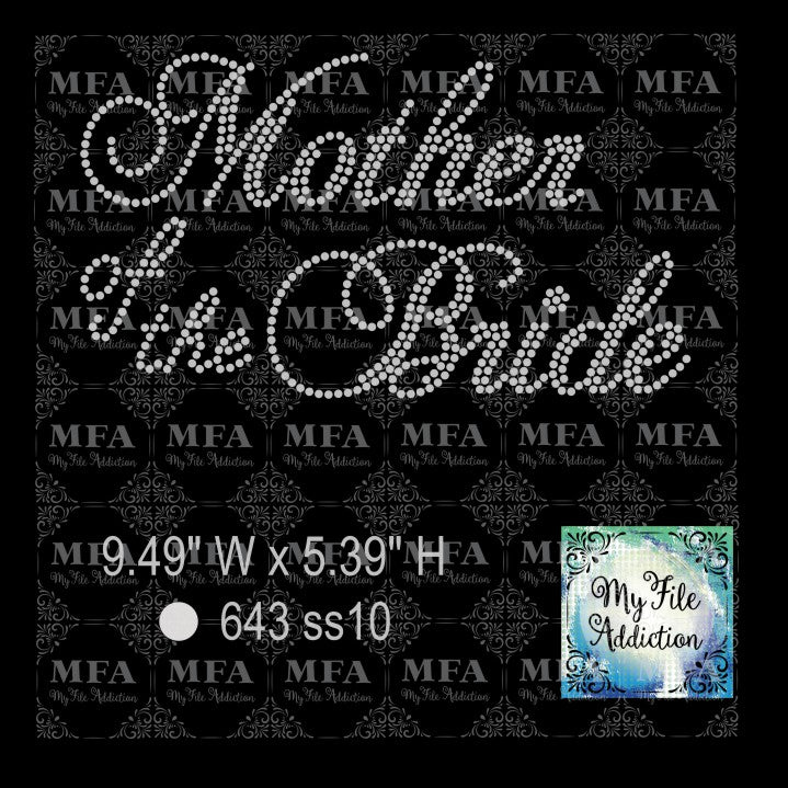 Mother of the Bride Rhinestone Digital Download File - My File Addiction