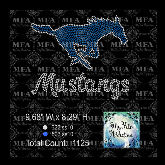 Mustangs 2 Rhinestone Digital Download File