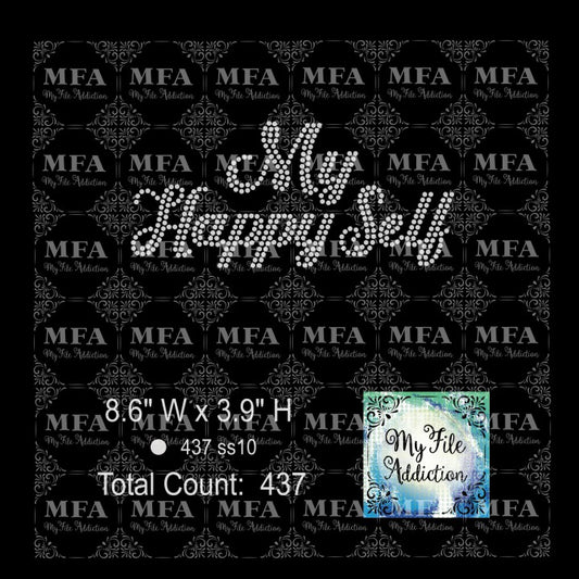 My Happy Self Rhinestone Digital Download File