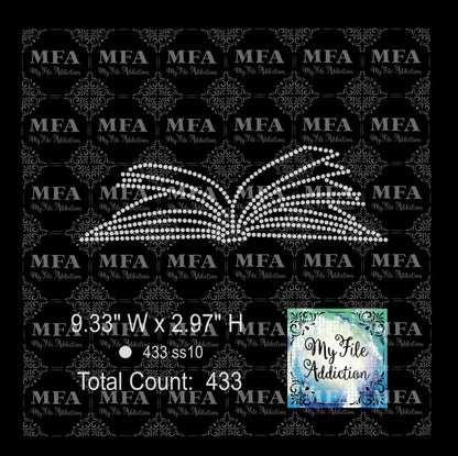 Books Single Rhinestone Design