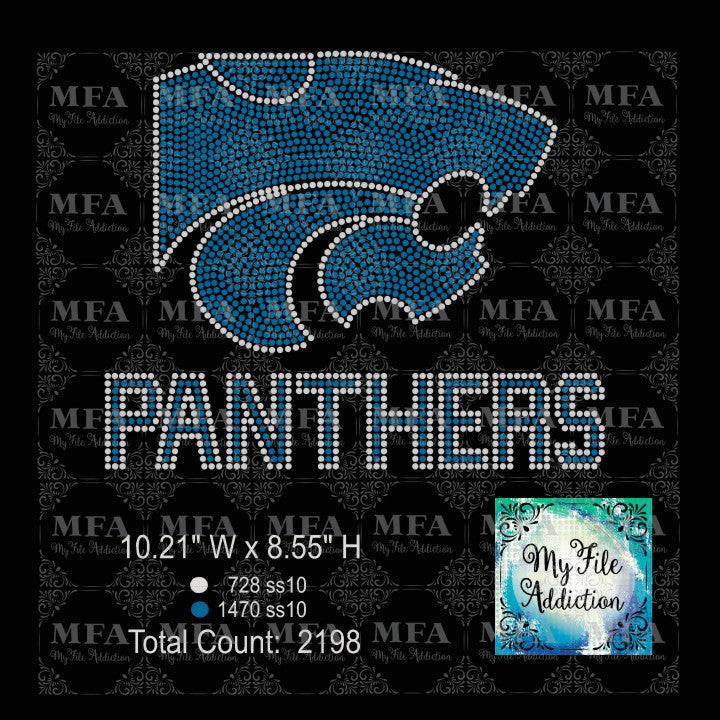 Panthers Rhinestone Digital Download File - My File Addiction