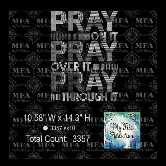 Pray On It Rhinestone Digital Download File