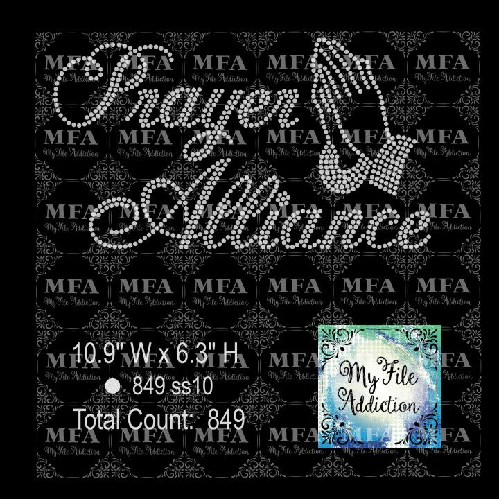 Prayer Alliance Rhinestone Digital Download File
