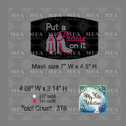 Put a Praise on it Small Cancer Awareness Rhinestone Digital Download File