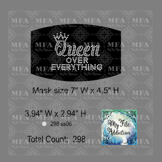 Queen Over Everything Small Rhinestone Digital Download File
