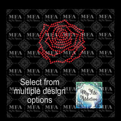 Rose Single Rhinestone Design