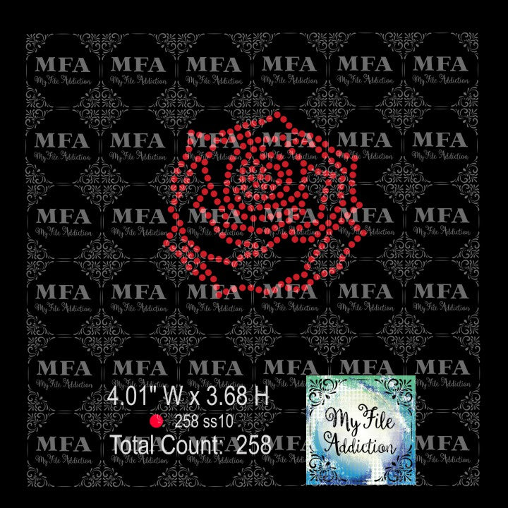 Rose Single Rhinestone Design