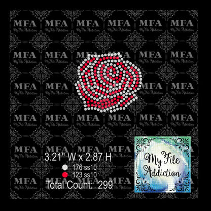 Rose Single Rhinestone Design