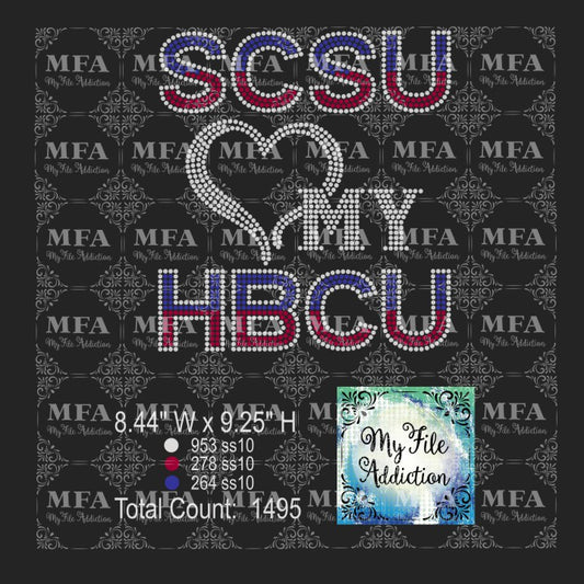 SCSU Love My HBCU Rhinestone Digital Download File - My File Addiction