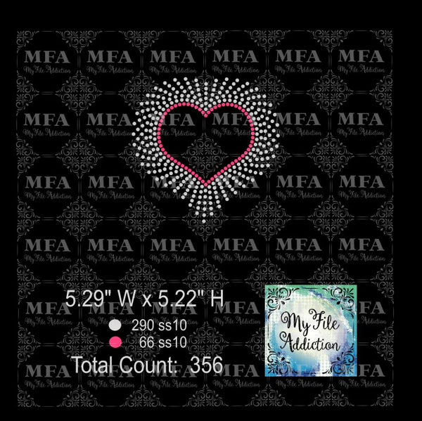 My File Addiction - Scatter Heart Color Rhinestone Digital Download - Free