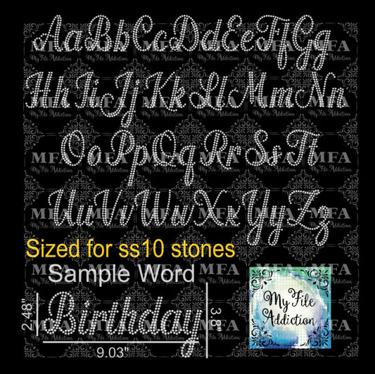 Script 04 Rhinestone Digital Download File