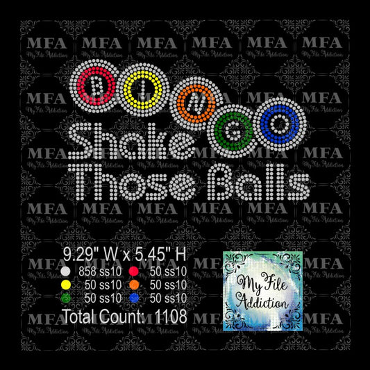 Shake Those Balls Bingo Rhinestone Digital Download File - My File Addiction