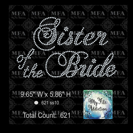Sister of the Bride Rhinestone Digital Download File