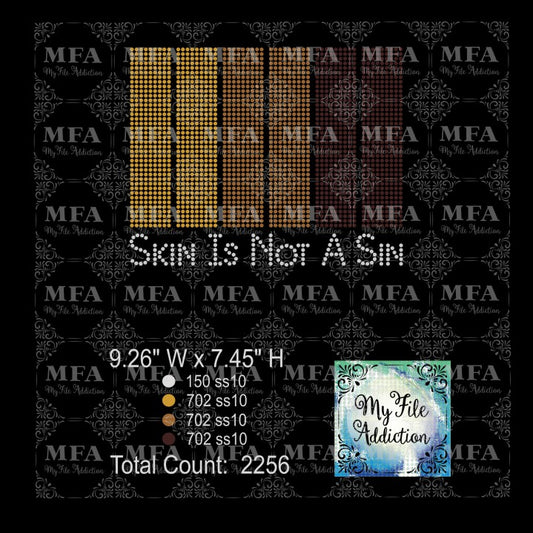 Skin Is Not A Sin Rhinestone Digital Download File