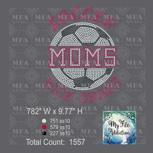 Soccer Moms Kick Grass Rhinestone Digital Download File
