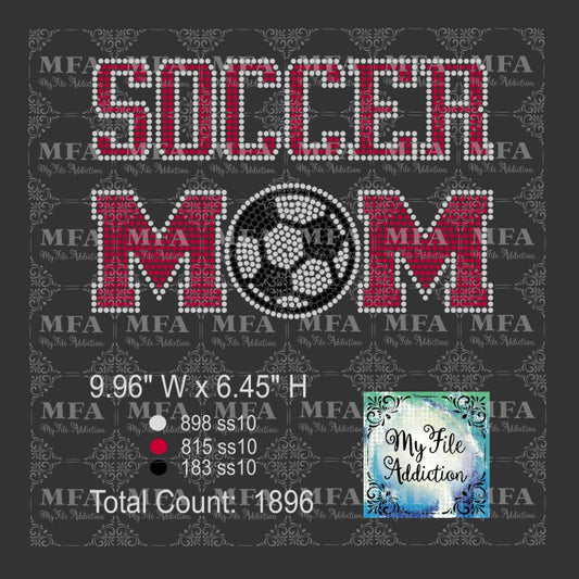 Soccer Mom 2 Rhinestone Digital Download File - My File Addiction