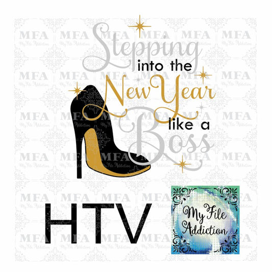 Stepping into the New Year Vector Digital Download File