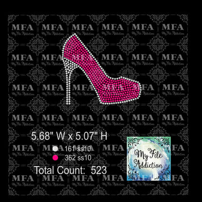 Stilettoes Single Rhinestone Design