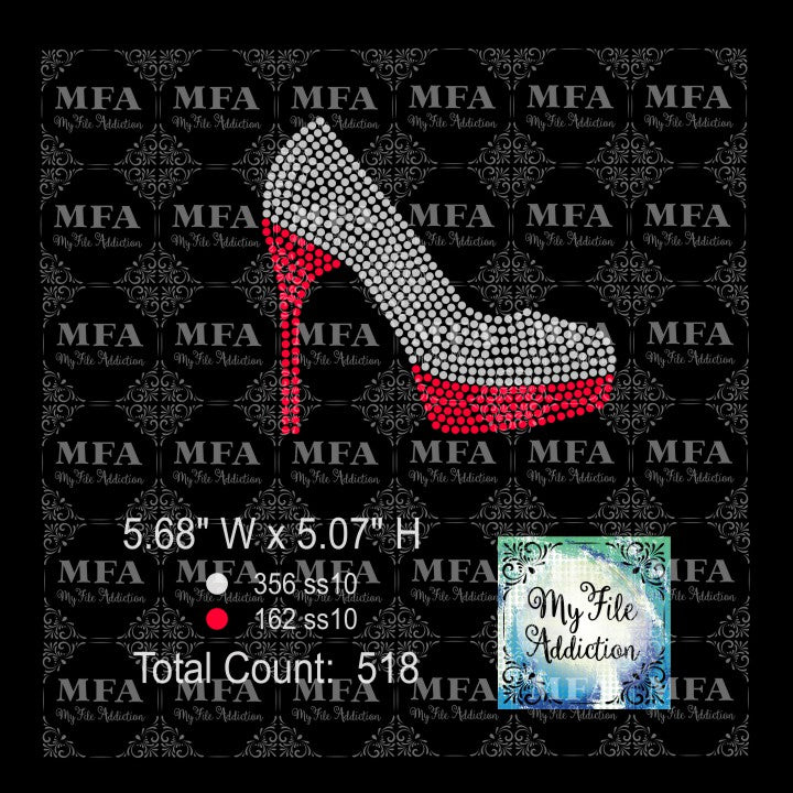 Stilettoes Single Rhinestone Design