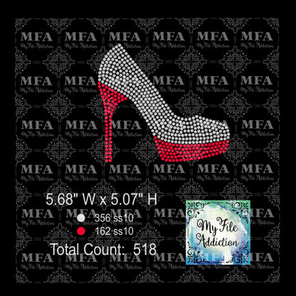 Stilettoes Single Rhinestone Design