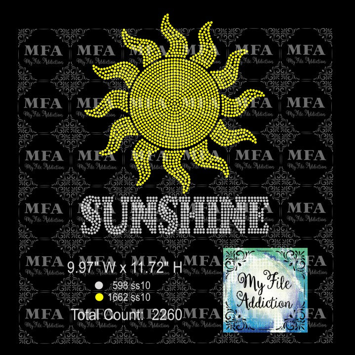 Sunshine Rhinestone Digital Download File