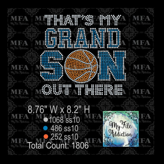 That's My Grandson Basketball Rhinestone Digital Download File