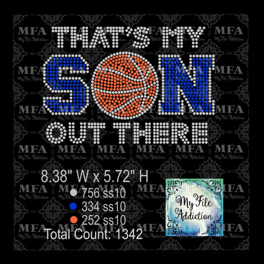 That's My Son Basketball Rhinestone Digital Download File - My File Addiction