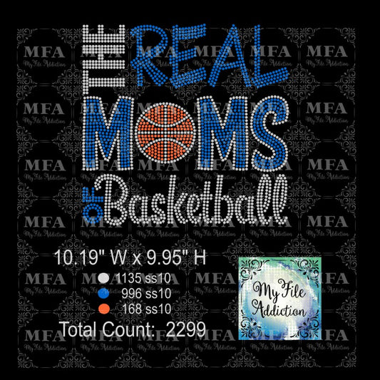 The Real Moms of Basketball Rhinestone Digital Download File - My File Addiction