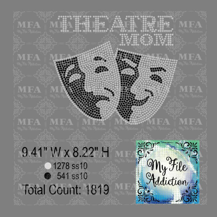 Theatre Mom Rhinestone Digital Download File