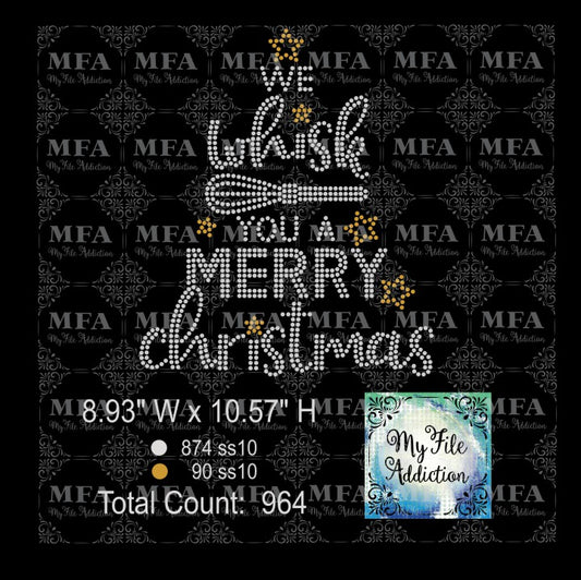 We Whisk You A Merry Christmas Rhinestone Digital Download File