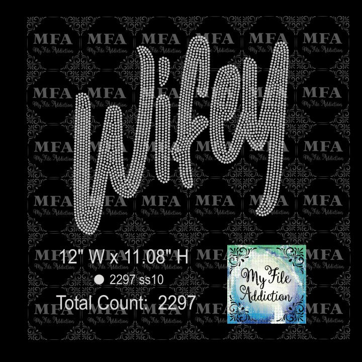 Wifey Rhinestone Digital Download File