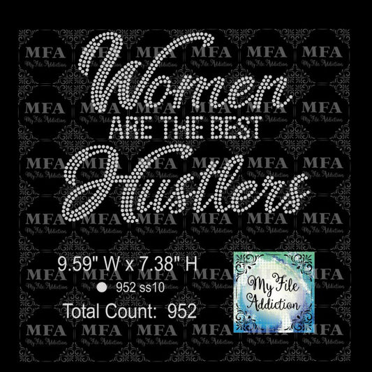 Woman Are The Best Hustlers Rhinestone Digital Download File