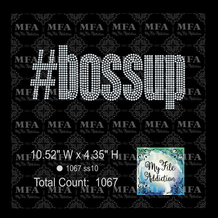 #bossup Boss Up Rhinestone Digital Download File