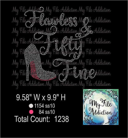 Flawless and Fifty Fine Rhinestone Digital Download File - My File Addiction