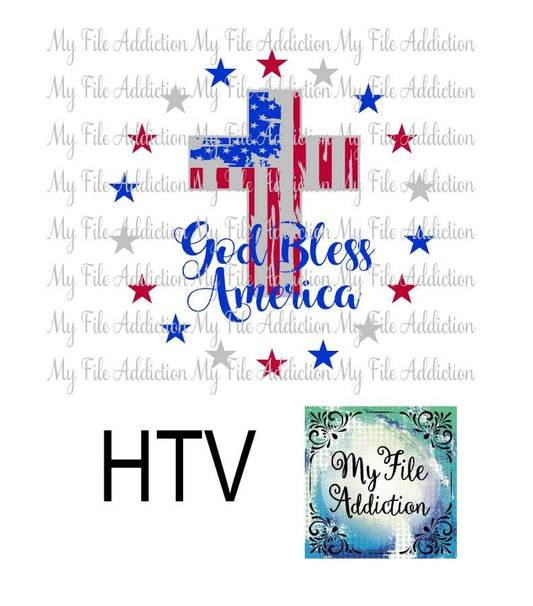 God Bless America Distressed American Flag Vector Digital Download File - My File Addiction