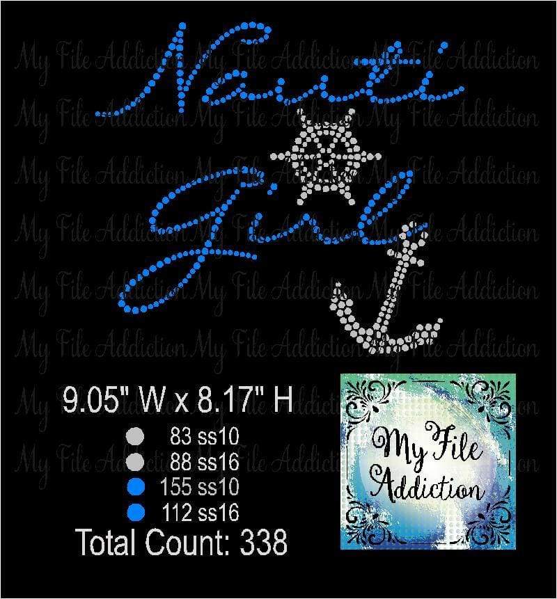 Nauti Girl Rhinestone Digital Download File - My File Addiction