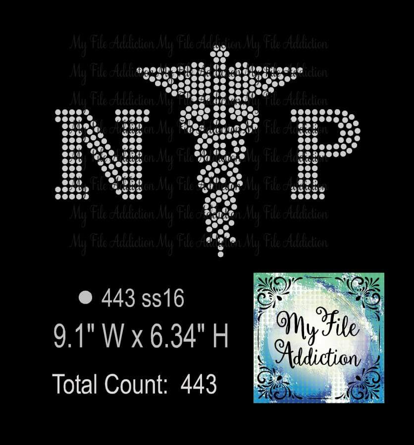 NP Large Nursing Rhinestone Digital Download File - My File Addiction