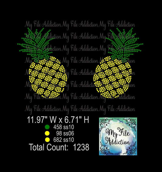 Pineapples Rhinestone Digital Download File - My File Addiction