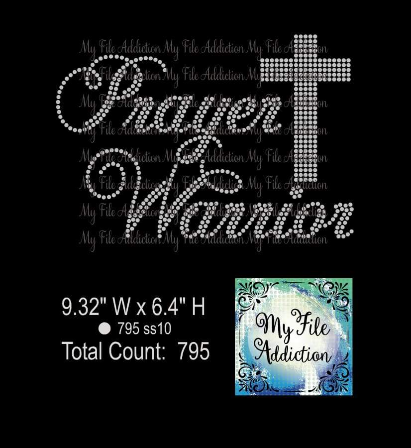 Prayer Warrior 1 Rhinestone Digital Download File - My File Addiction