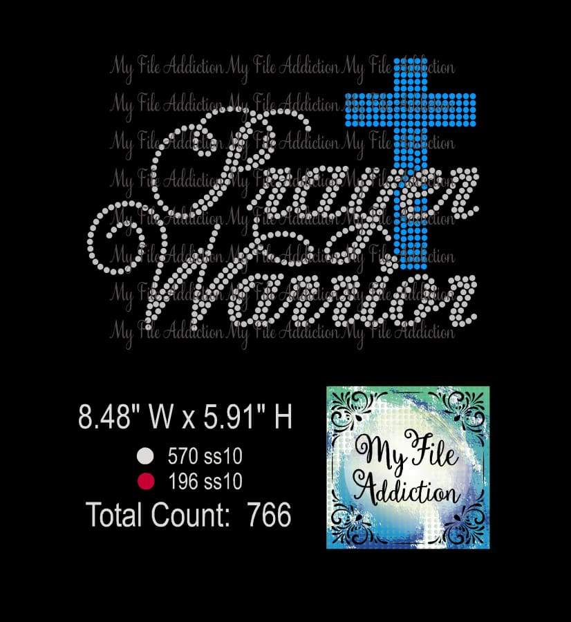 Prayer Warrior 2 Rhinestone Digital Download File - My File Addiction