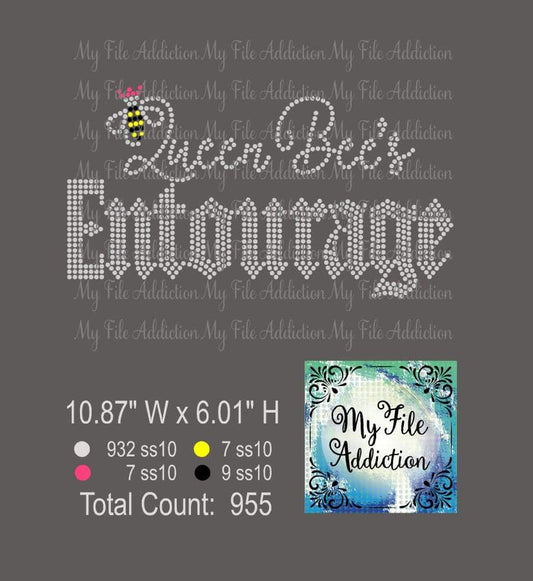 Queen Bee's Entourage Rhinestone Digital Download File - My File Addiction