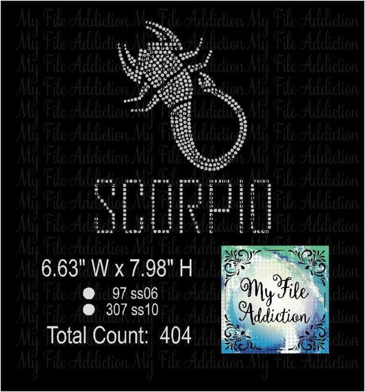 Scorpio Zodiac Rhinestone Digital Download File - My File Addiction