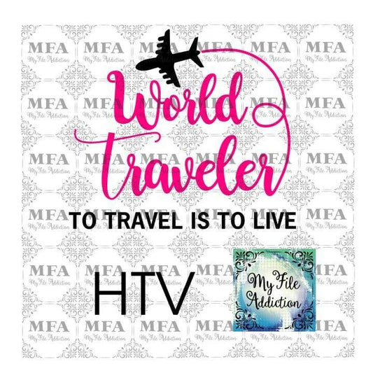 World Traveler Vector Digital Download File - My File Addiction